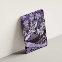 Japanese Hawaiian Crane Canvas Wall Art Purple Tapa Patchwork Pattern LT9 - Polynesian Pride