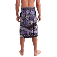 Japanese Hawaiian Crane Lavalava Purple Tapa Patchwork Pattern LT9 - Polynesian Pride