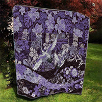 Japanese Hawaiian Crane Quilt Purple Tapa Patchwork Pattern LT9 - Polynesian Pride