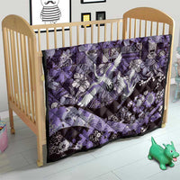 Japanese Hawaiian Crane Quilt Purple Tapa Patchwork Pattern LT9 - Polynesian Pride