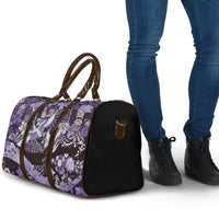 Japanese Hawaiian Crane Travel Bag Purple Tapa Patchwork Pattern LT9 - Polynesian Pride