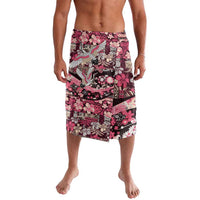 Japanese Hawaiian Crane Lavalava Soft Pink Tapa Patchwork Pattern LT9 Pink - Polynesian Pride