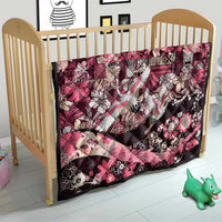 Japanese Hawaiian Crane Quilt Soft Pink Tapa Patchwork Pattern LT9 - Polynesian Pride