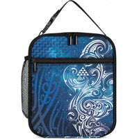 Matariki Galaxy Lunch Bag Maori Taniko Pattern LT9 10.2 × 8.3 × 4.3 inch Blue - Polynesian Pride