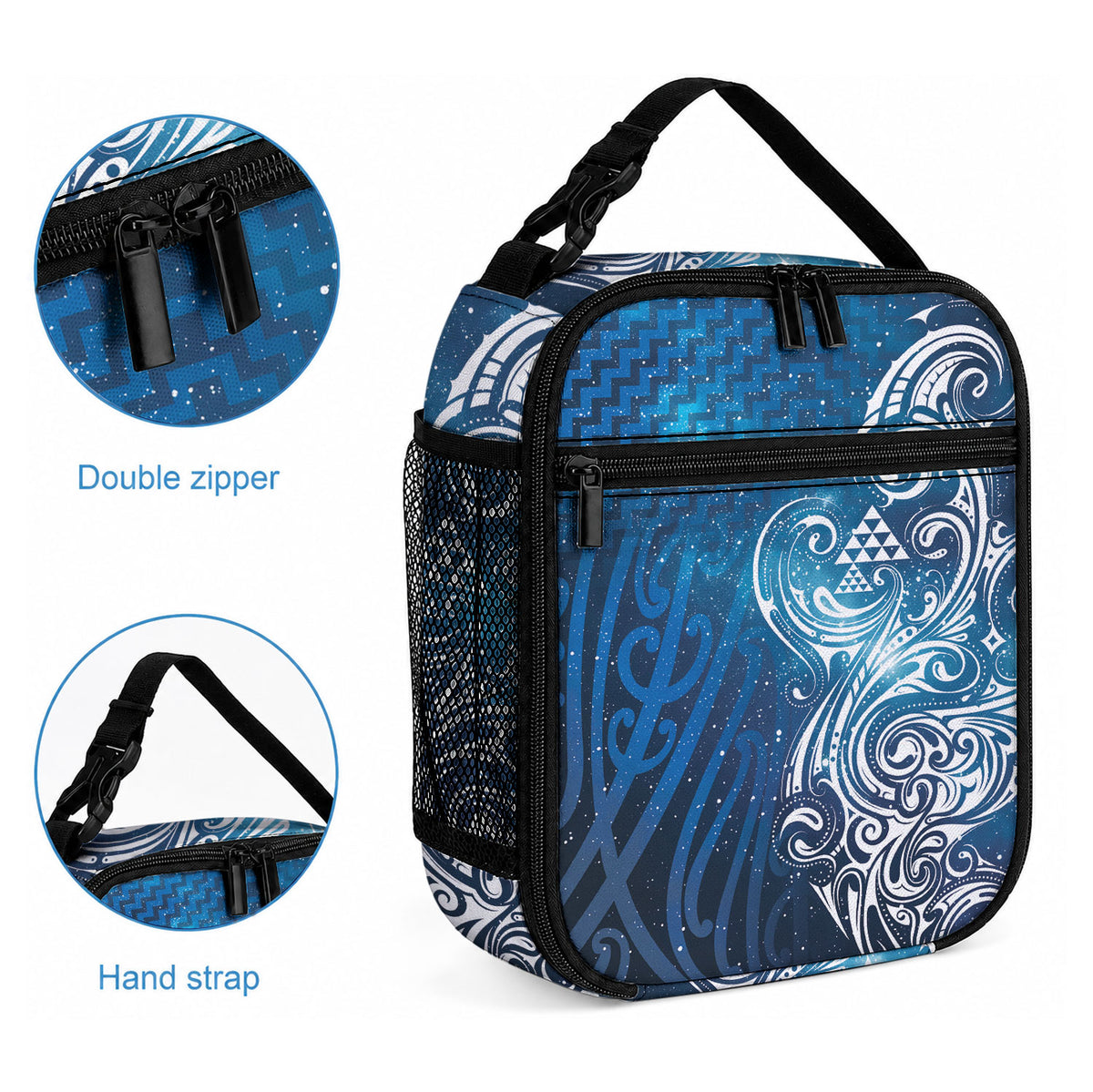 Matariki Galaxy Lunch Bag Maori Taniko Pattern LT9 - Polynesian Pride