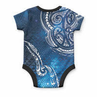 Matariki Galaxy Baby Onesie New Zealand Map Maori Pattern LT9 - Polynesian Pride