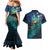 Matariki Te Tau Hou Maori Couples Matching Mermaid Dress and Hawaiian Shirt New Zealand Silver Fern Night Starry Sky