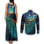 Matariki Te Tau Hou Maori Couples Matching Tank Maxi Dress and Long Sleeve Button Shirt New Zealand Silver Fern Night Starry Sky