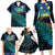 Matariki Te Tau Hou Maori Family Matching Long Sleeve Bodycon Dress and Hawaiian Shirt New Zealand Silver Fern Night Starry Sky