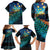 Matariki Te Tau Hou Maori Family Matching Long Sleeve Bodycon Dress and Hawaiian Shirt New Zealand Silver Fern Night Starry Sky