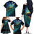 Matariki Te Tau Hou Maori Family Matching Off The Shoulder Long Sleeve Dress and Hawaiian Shirt New Zealand Silver Fern Night Starry Sky