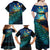 Matariki Te Tau Hou Maori Family Matching Off Shoulder Maxi Dress and Hawaiian Shirt New Zealand Silver Fern Night Starry Sky