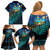 Matariki Te Tau Hou Maori Family Matching Off Shoulder Short Dress and Hawaiian Shirt New Zealand Silver Fern Night Starry Sky