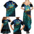 Matariki Te Tau Hou Maori Family Matching Summer Maxi Dress and Hawaiian Shirt New Zealand Silver Fern Night Starry Sky