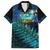 Matariki Te Tau Hou Maori Family Matching Summer Maxi Dress and Hawaiian Shirt New Zealand Silver Fern Night Starry Sky