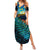 Matariki Te Tau Hou Maori Family Matching Summer Maxi Dress and Hawaiian Shirt New Zealand Silver Fern Night Starry Sky