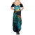 Matariki Te Tau Hou Maori Family Matching Summer Maxi Dress and Hawaiian Shirt New Zealand Silver Fern Night Starry Sky