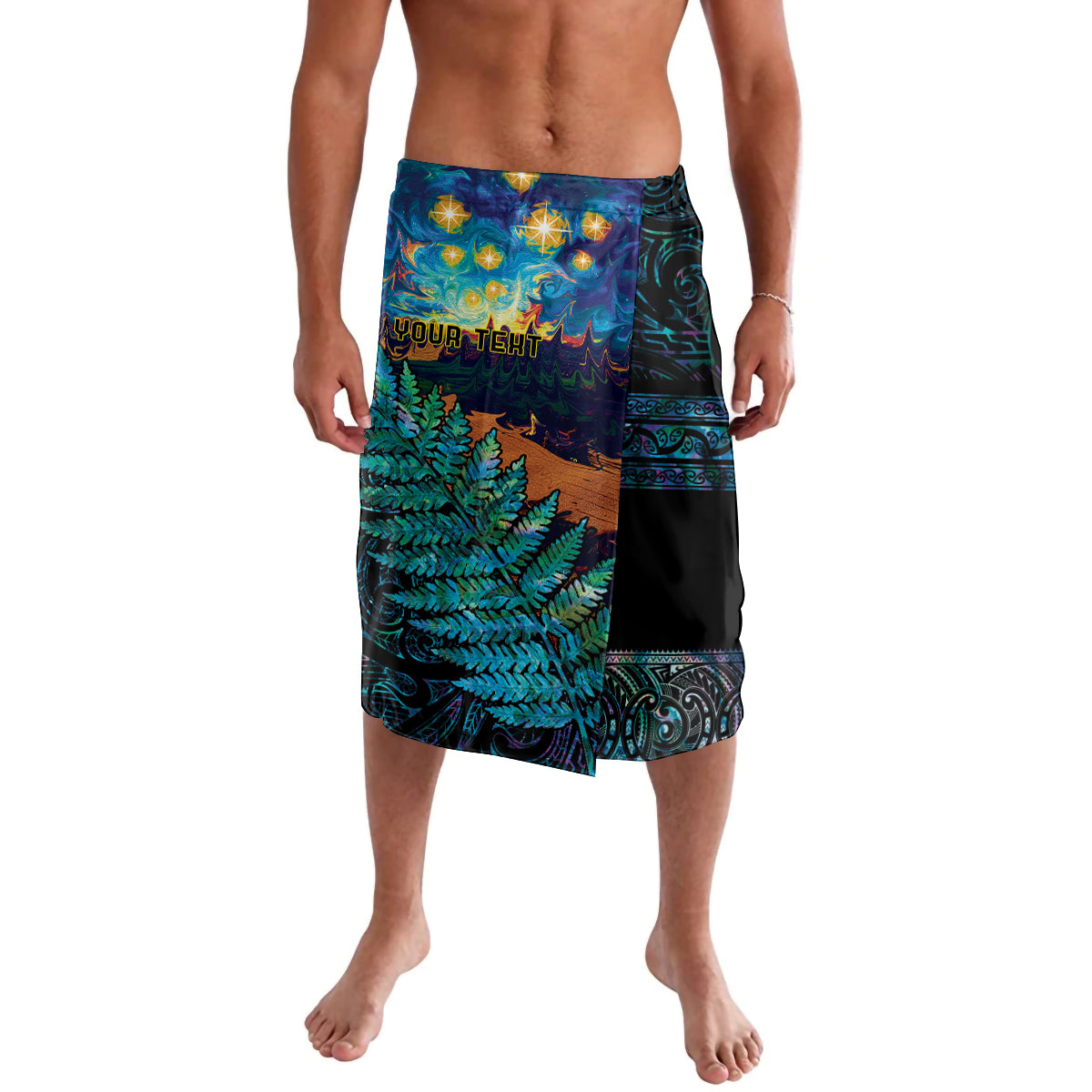 Matariki Te Tau Hou Maori Lavalava New Zealand Silver Fern Night Starry Sky