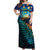 Matariki Te Tau Hou Maori Off Shoulder Maxi Dress New Zealand Silver Fern Night Starry Sky