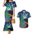 Personalised New Zealand Matariki Art Star Couples Matching Mermaid Dress and Hawaiian Shirt Koru Fern Night Starry Sky