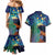 Personalised New Zealand Matariki Art Star Couples Matching Mermaid Dress and Hawaiian Shirt Koru Fern Night Starry Sky