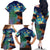 Personalised New Zealand Matariki Art Star Family Matching Off The Shoulder Long Sleeve Dress and Hawaiian Shirt Koru Fern Night Starry Sky