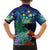 Personalised New Zealand Matariki Art Star Family Matching Short Sleeve Bodycon Dress and Hawaiian Shirt Koru Fern Night Starry Sky