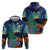 Personalised New Zealand Matariki Art Star Zip Hoodie Koru Fern Night Starry Sky