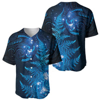New Zealand Matariki Baseball Jersey Blue Milky Way Stars Night Sky LT9 - Polynesian Pride