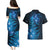 New Zealand Matariki Couples Matching Puletasi and Hawaiian Shirt Blue Milky Way Stars Night Sky