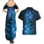 New Zealand Matariki Couples Matching Summer Maxi Dress and Hawaiian Shirt Blue Milky Way Stars Night Sky