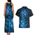 New Zealand Matariki Couples Matching Tank Maxi Dress and Hawaiian Shirt Blue Milky Way Stars Night Sky