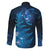 New Zealand Matariki Family Matching Long Sleeve Bodycon Dress and Hawaiian Shirt Blue Milky Way Stars Night Sky