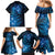 New Zealand Matariki Family Matching Mermaid Dress and Hawaiian Shirt Blue Milky Way Stars Night Sky