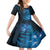 New Zealand Matariki Family Matching Off Shoulder Maxi Dress and Hawaiian Shirt Blue Milky Way Stars Night Sky