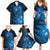 New Zealand Matariki Family Matching Summer Maxi Dress and Hawaiian Shirt Blue Milky Way Stars Night Sky