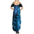 New Zealand Matariki Family Matching Summer Maxi Dress and Hawaiian Shirt Blue Milky Way Stars Night Sky