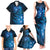 New Zealand Matariki Family Matching Tank Maxi Dress and Hawaiian Shirt Blue Milky Way Stars Night Sky