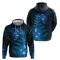 New Zealand Matariki Hoodie Blue Milky Way Stars Night Sky LT9 - Polynesian Pride