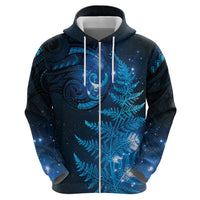 New Zealand Matariki Hoodie Blue Milky Way Stars Night Sky LT9 - Polynesian Pride