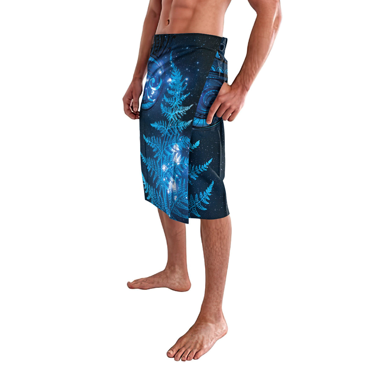 New Zealand Matariki Lavalava Blue Milky Way Stars Night Sky LT9 - Polynesian Pride