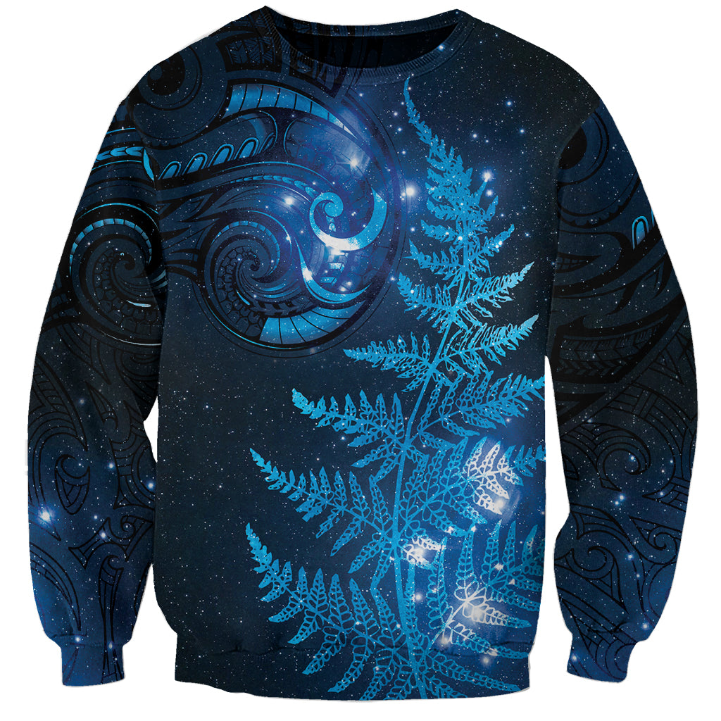 New Zealand Matariki Sweatshirt Blue Milky Way Stars Night Sky