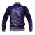 New Zealand Matariki Baseball Jacket Purple Milky Way Stars Night Sky