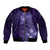 New Zealand Matariki Bomber Jacket Purple Milky Way Stars Night Sky