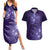 New Zealand Matariki Couples Matching Summer Maxi Dress and Hawaiian Shirt Purple Milky Way Stars Night Sky