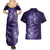 New Zealand Matariki Couples Matching Summer Maxi Dress and Hawaiian Shirt Purple Milky Way Stars Night Sky