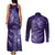 New Zealand Matariki Couples Matching Tank Maxi Dress and Long Sleeve Button Shirt Purple Milky Way Stars Night Sky