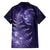 New Zealand Matariki Family Matching Long Sleeve Bodycon Dress and Hawaiian Shirt Purple Milky Way Stars Night Sky