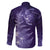 New Zealand Matariki Family Matching Long Sleeve Bodycon Dress and Hawaiian Shirt Purple Milky Way Stars Night Sky