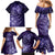 New Zealand Matariki Family Matching Mermaid Dress and Hawaiian Shirt Purple Milky Way Stars Night Sky